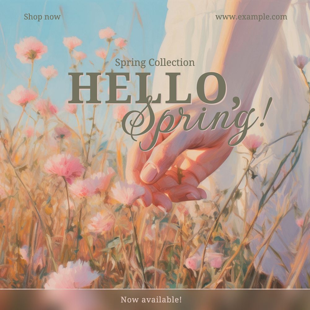 Spring collection Instagram post template