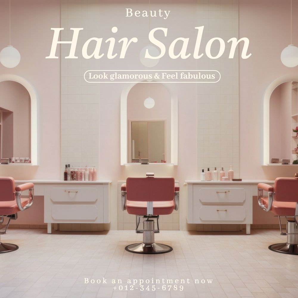 Hair salon Instagram post template