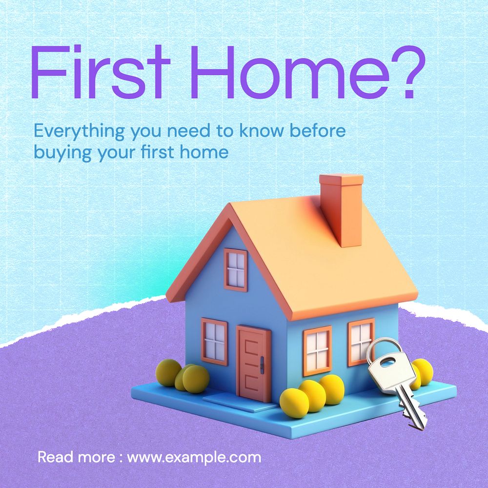 First home buyer Instagram post template