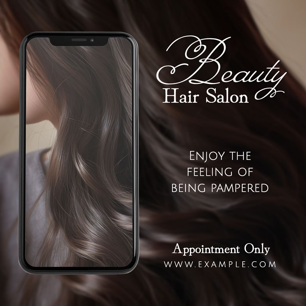 Beauty hair salon Instagram post template