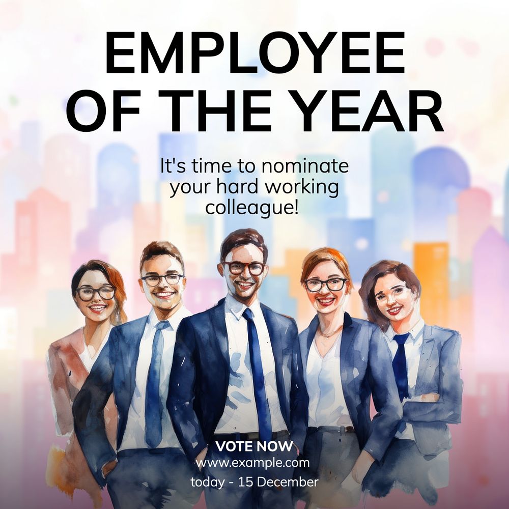 Best employees vote Instagram post template