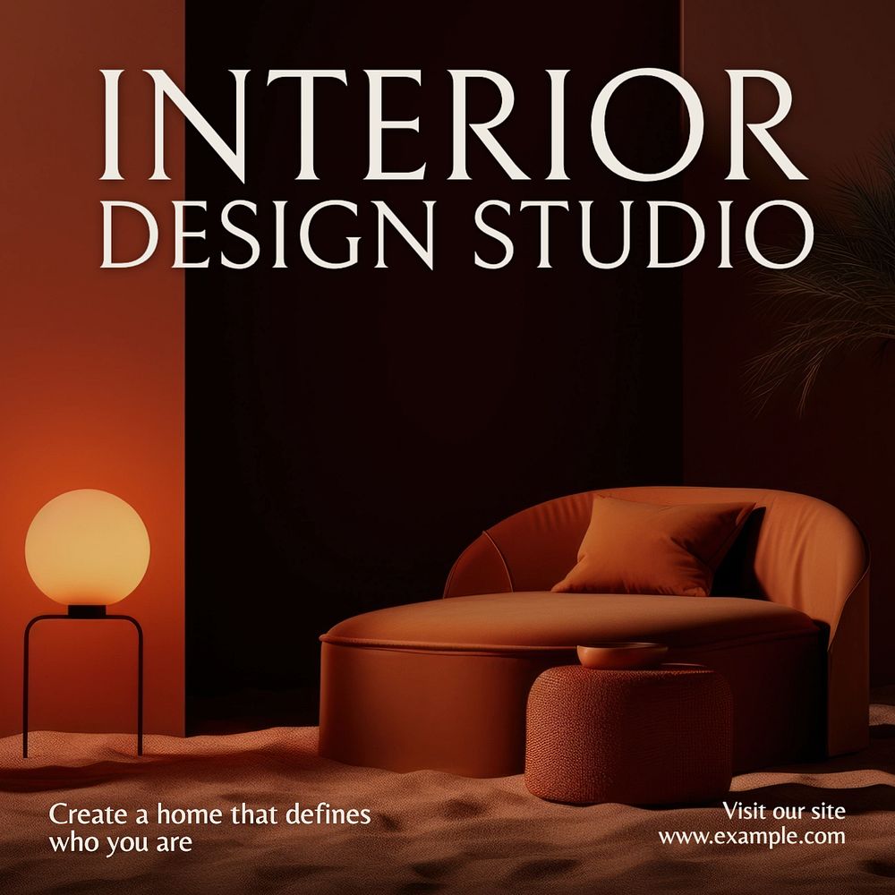 Interior design Instagram post template