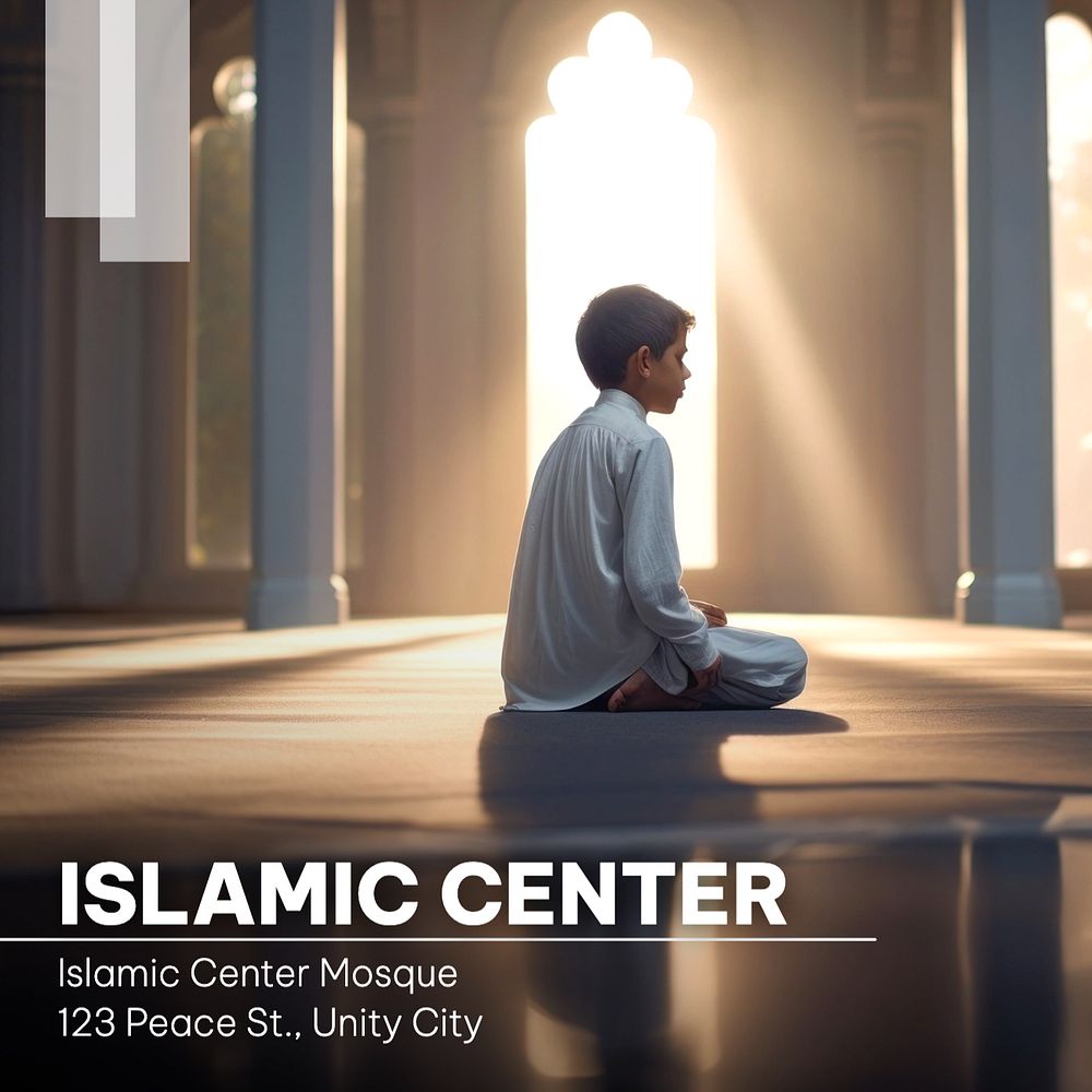 Islamic center Instagram post template