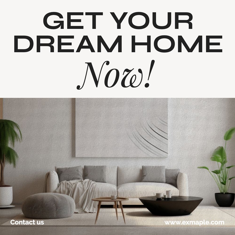 Dream home Instagram post template