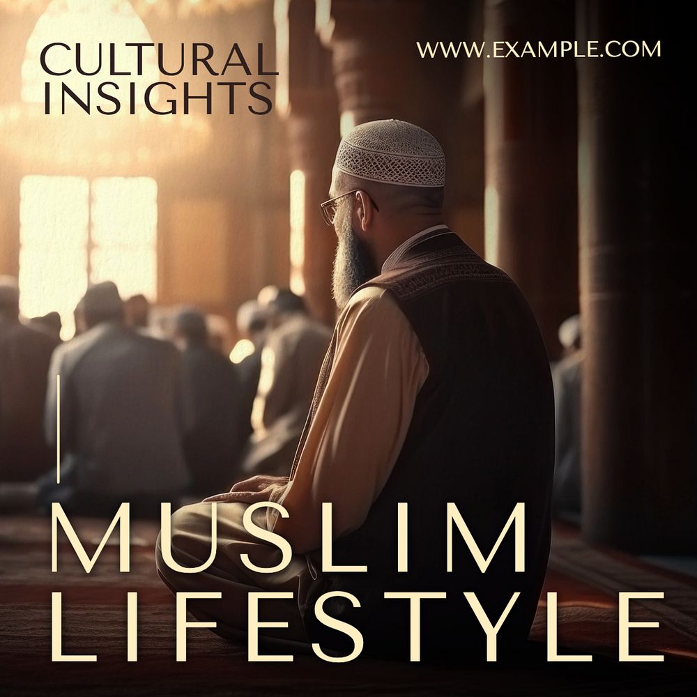 Muslim lifestyle Instagram post template