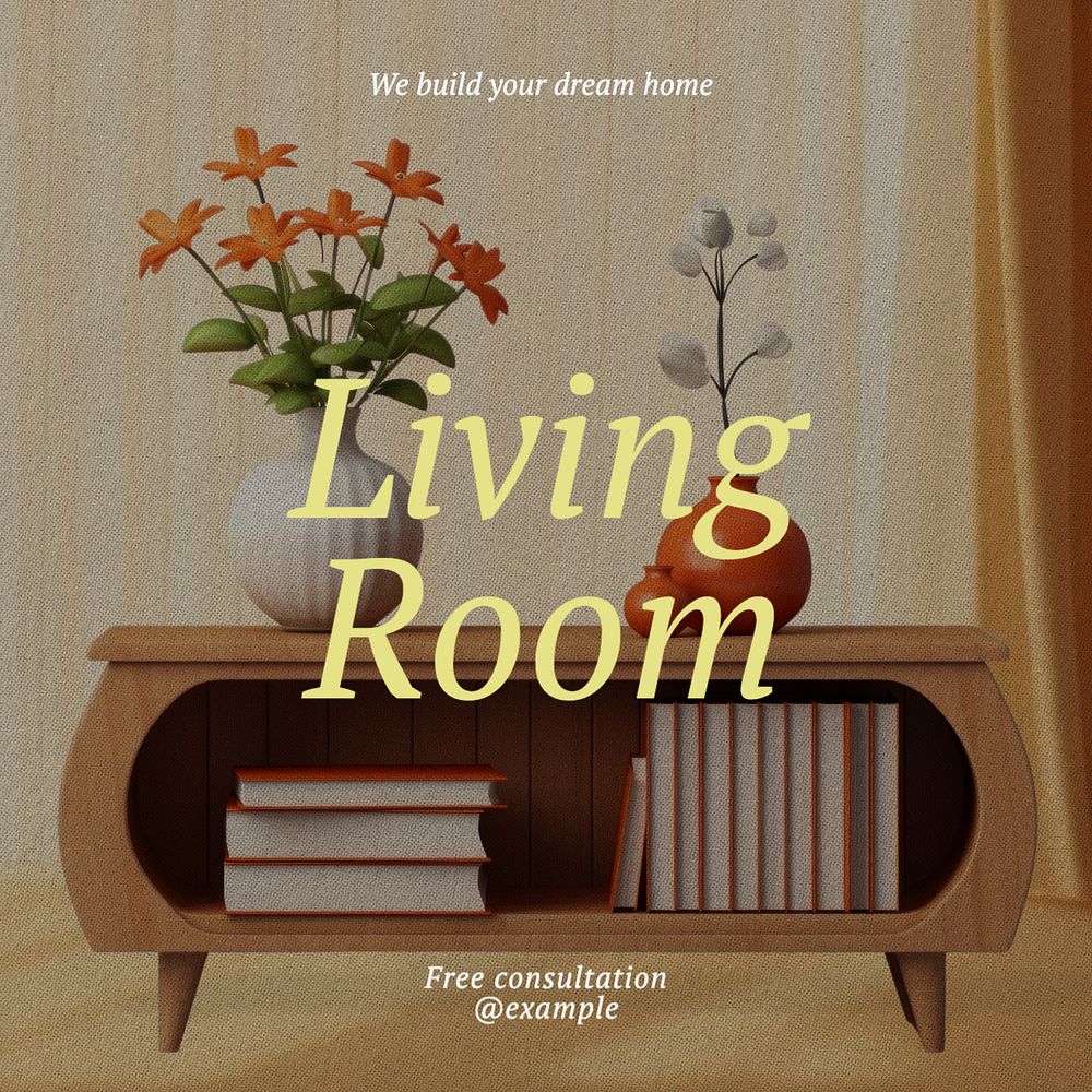 Living room Instagram post template