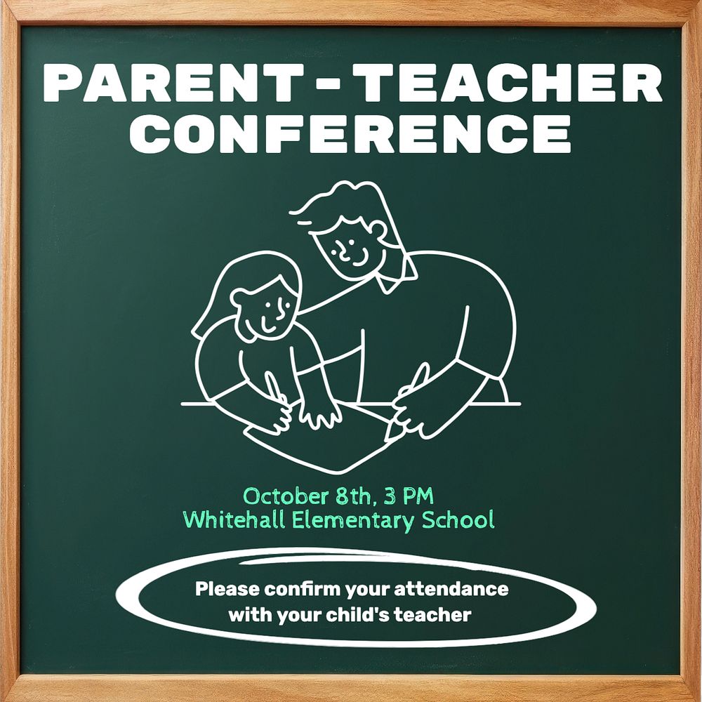 Parent-teacher conference Instagram post template