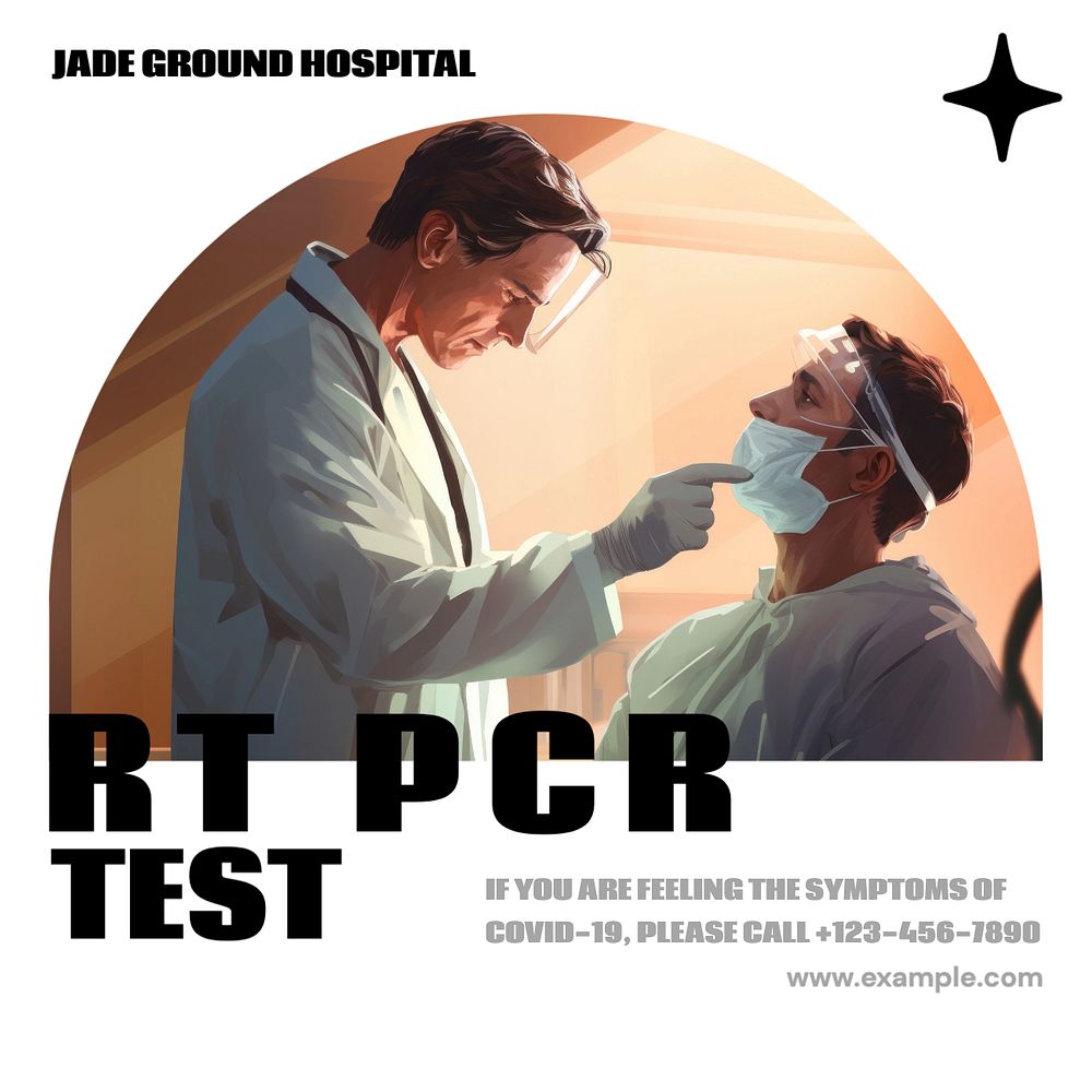 RT PCR test Instagram post template