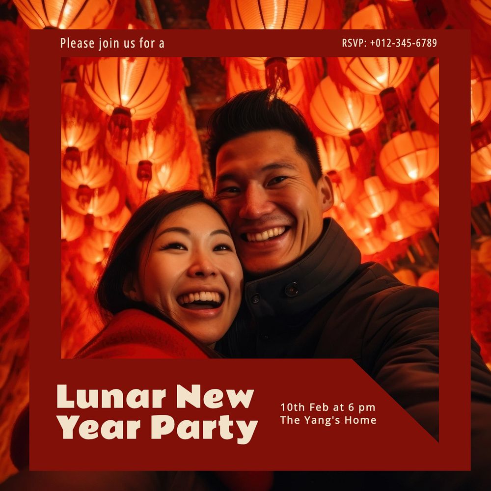 Lunar New Year Instagram post template