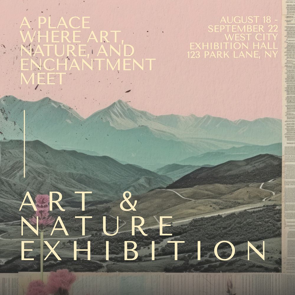 Art nature exhibition Instagram post template