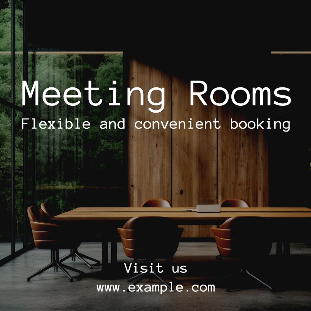 Meeting rooms Instagram post template