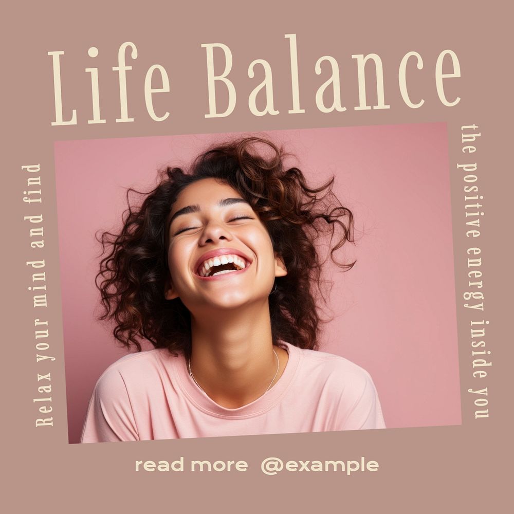 Life balance Instagram post template