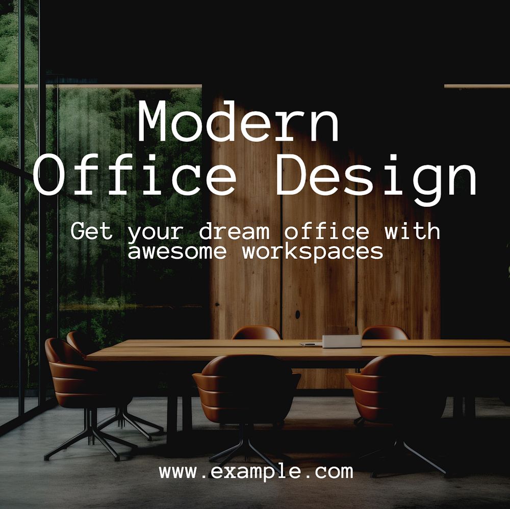 Office design Instagram post template