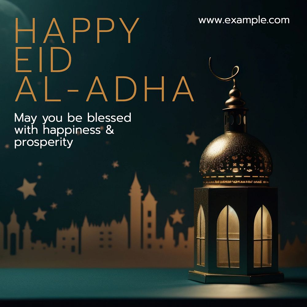 Happy Eid al-Adha Instagram post template