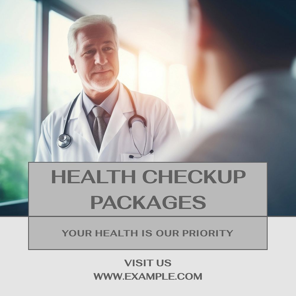 Health checkup packages Instagram post template