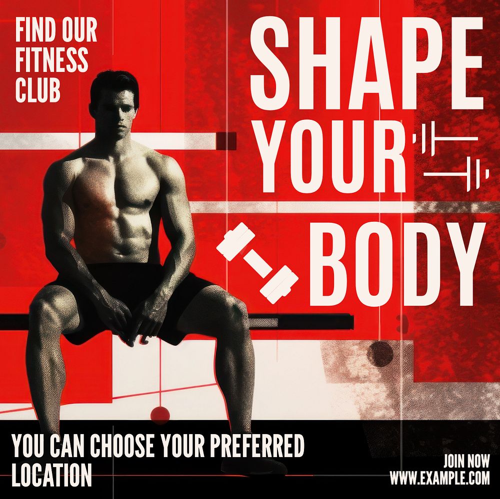 Shape your body Instagram post template