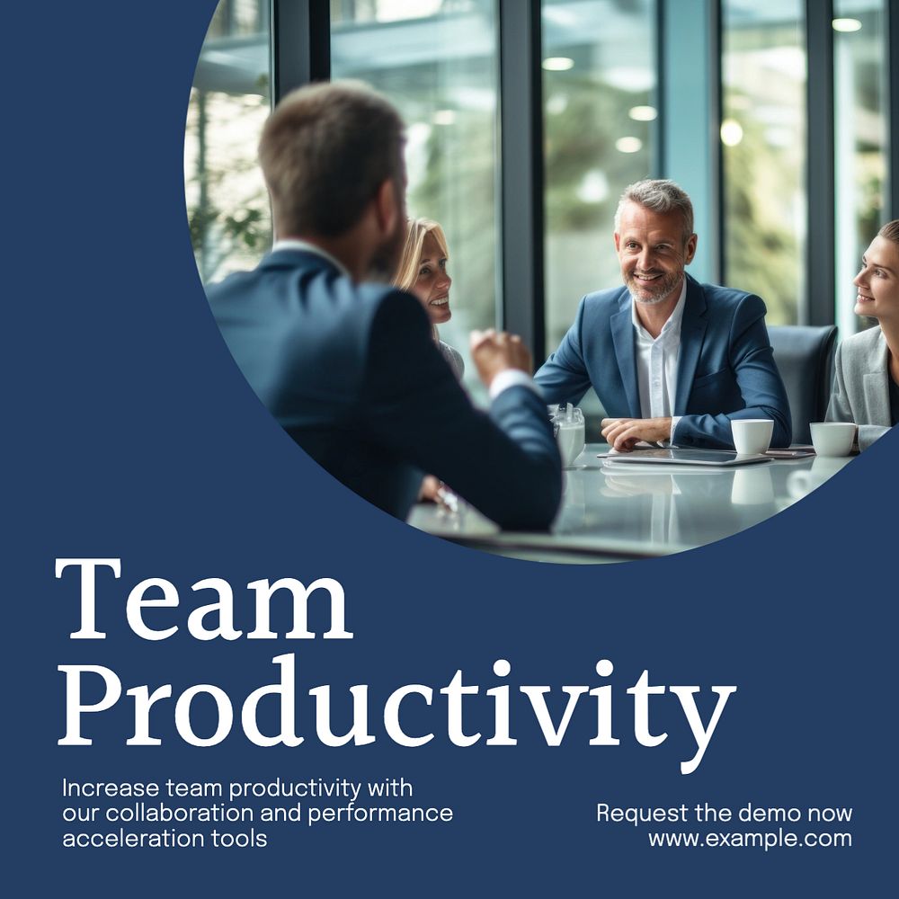 Team productivity Instagram post template