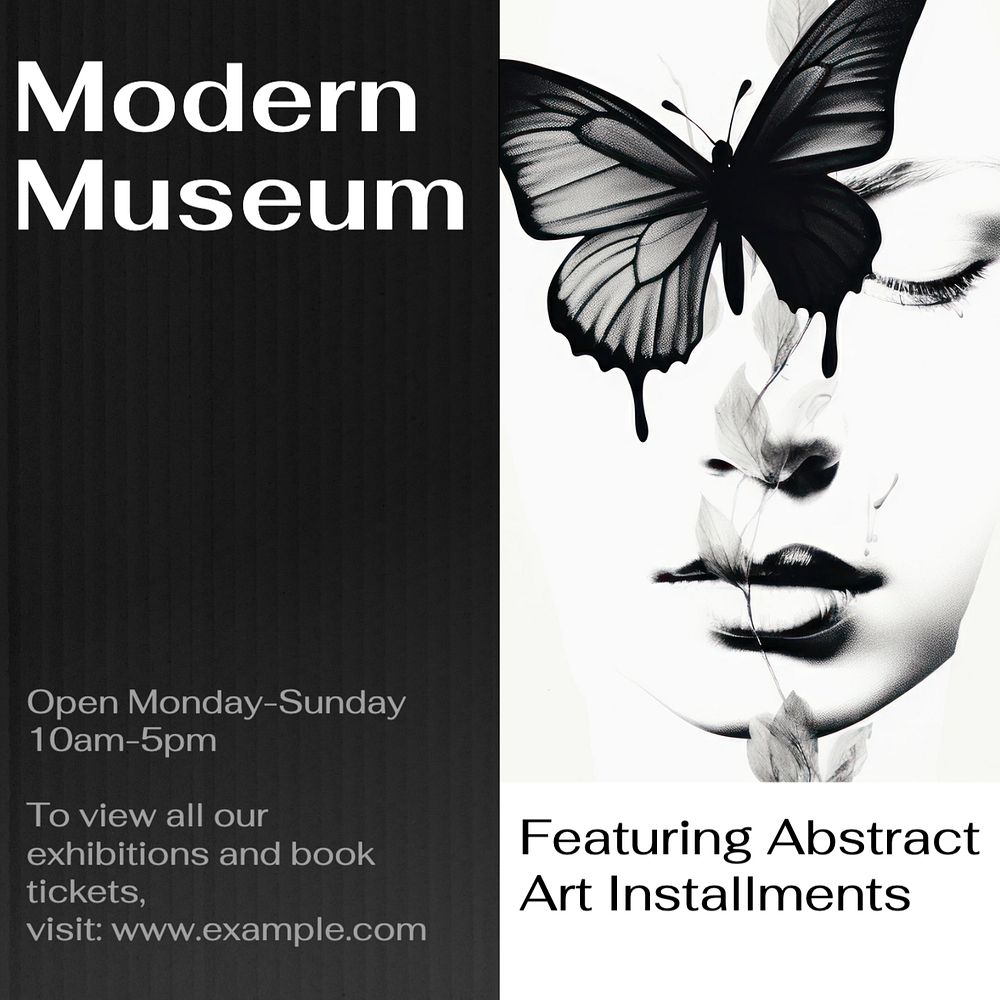 Modern museum Instagram post template