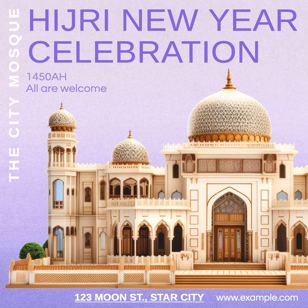 Hijri new year Instagram post template