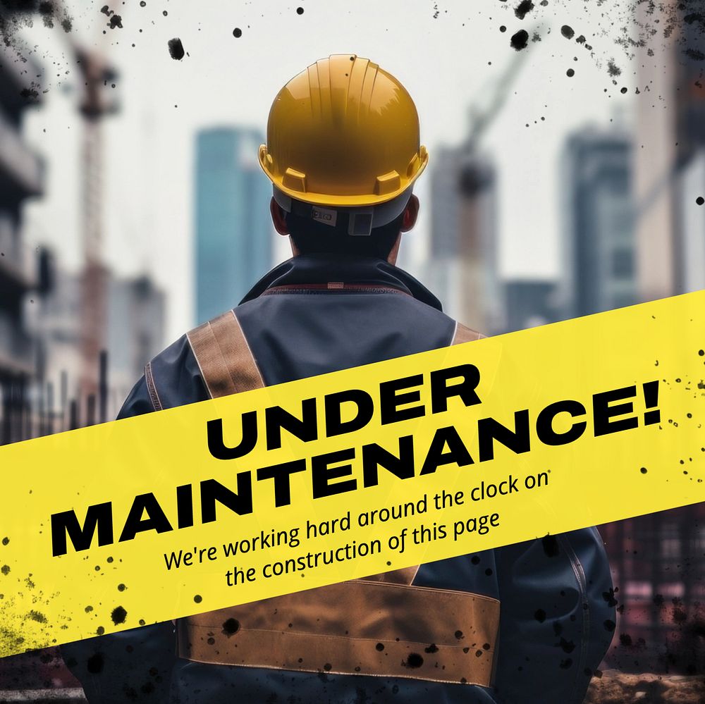 Under maintenance Instagram post template