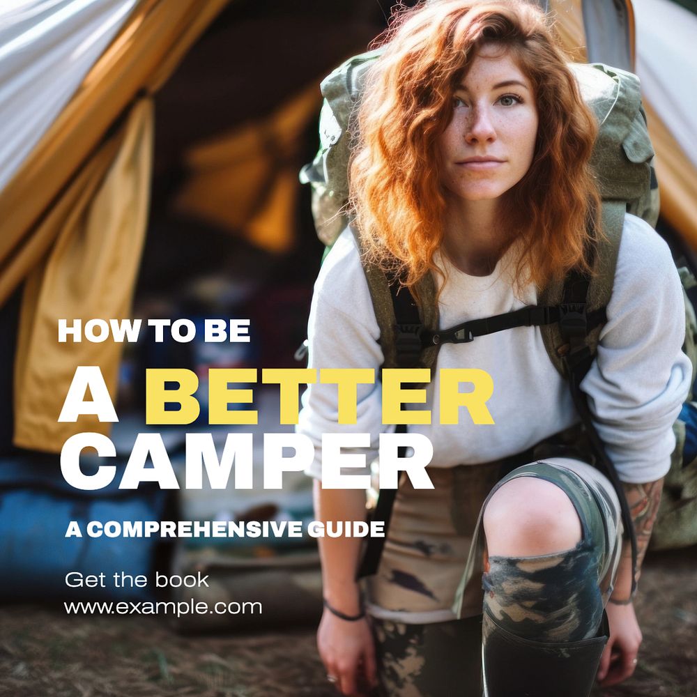 Camping Instagram post template