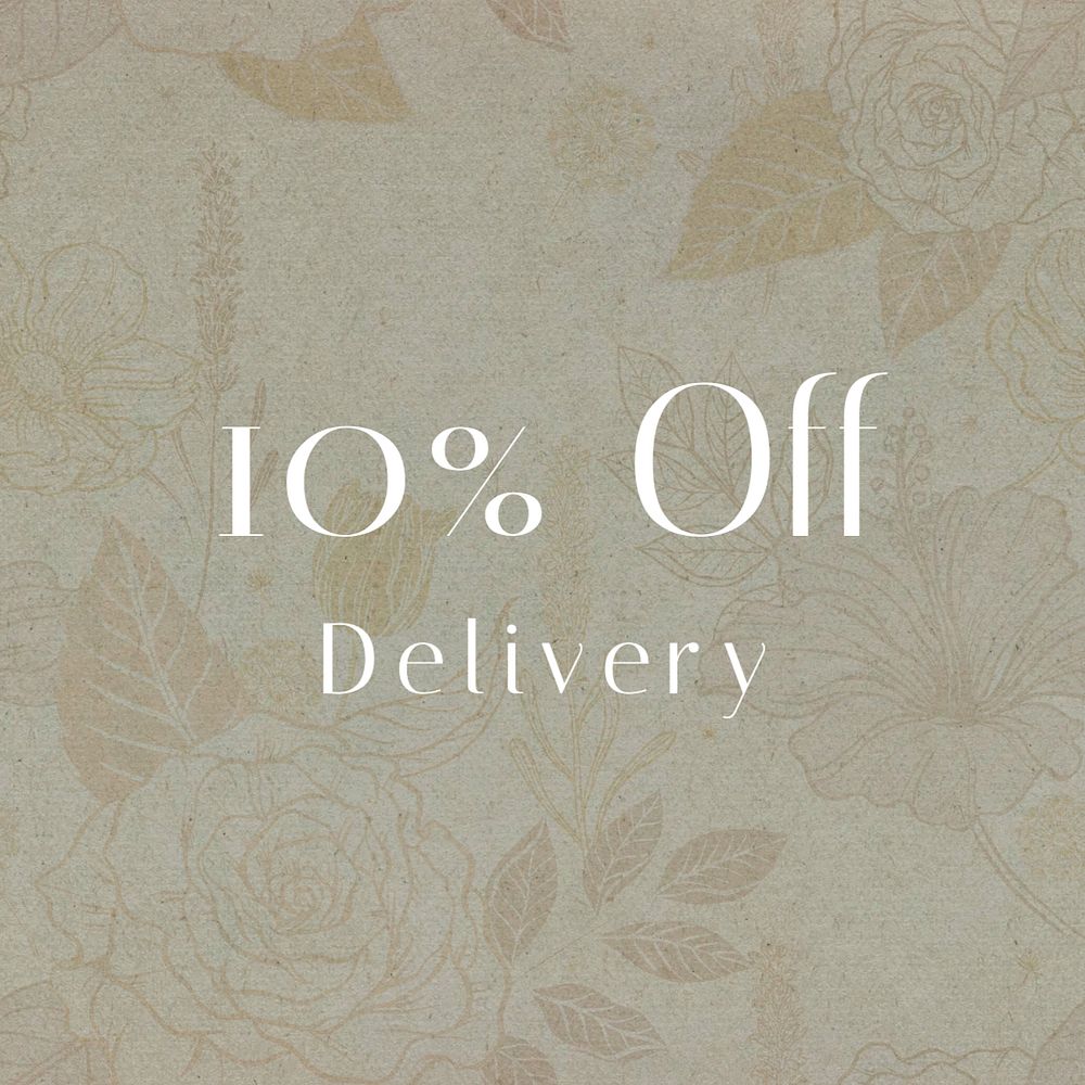 Delivery Discount Instagram post template