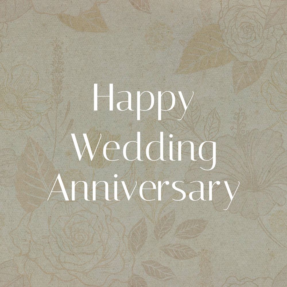 Happy wedding anniversary Instagram post | Free Editable Template ...