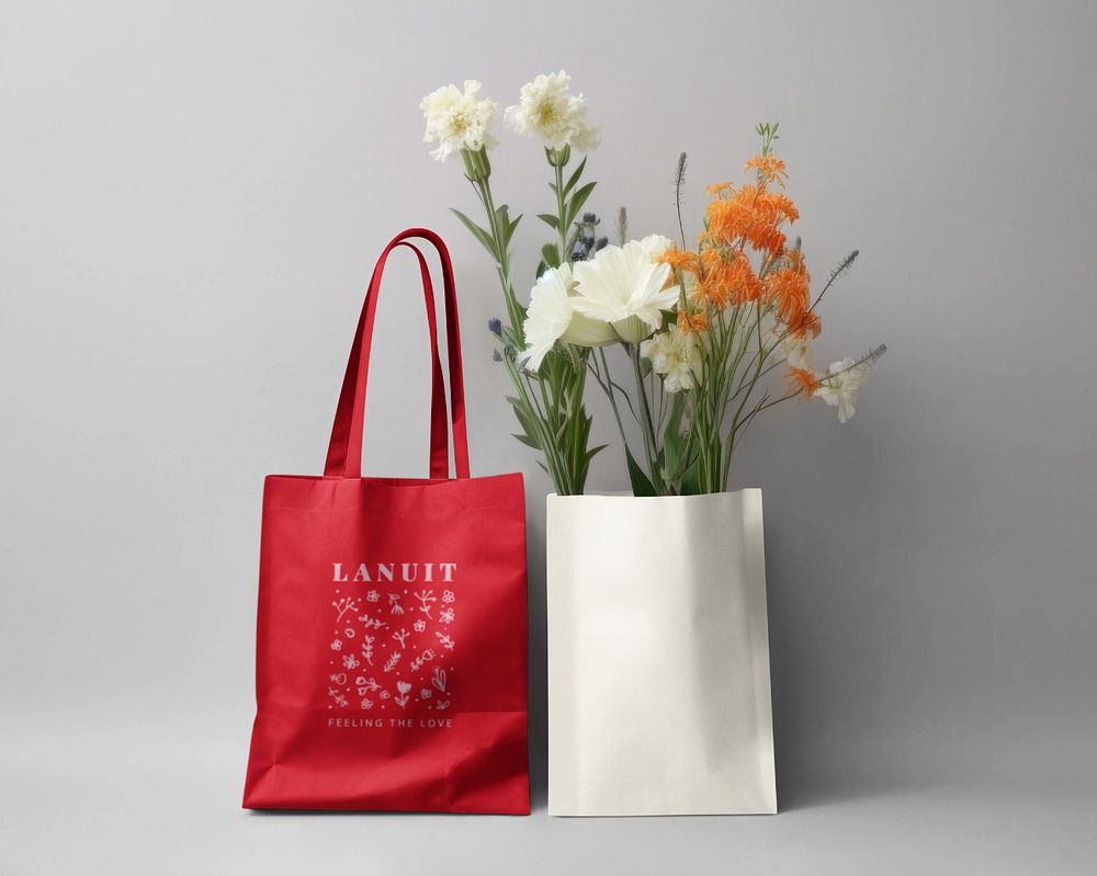 Tote bag mockup, editable design