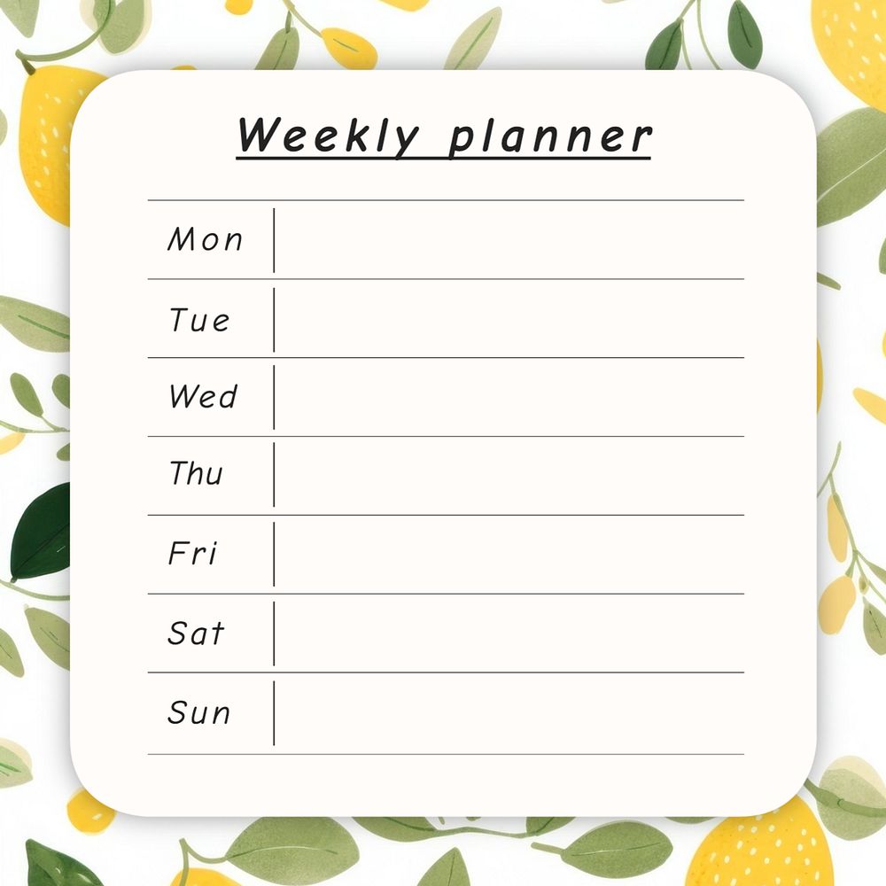 Weekly Instagram post template