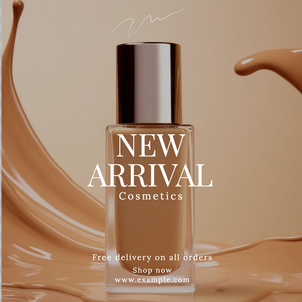 New arrival cosmetics Instagram post template