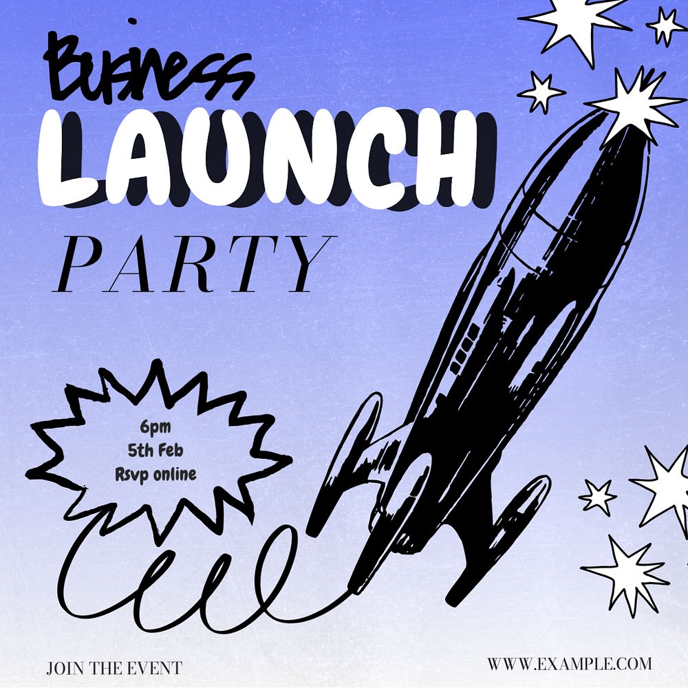 Launch party Instagram post template