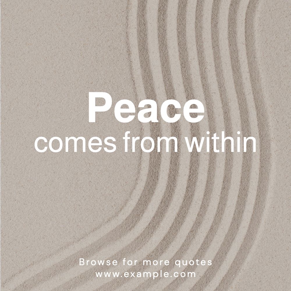 Peace within Instagram post template