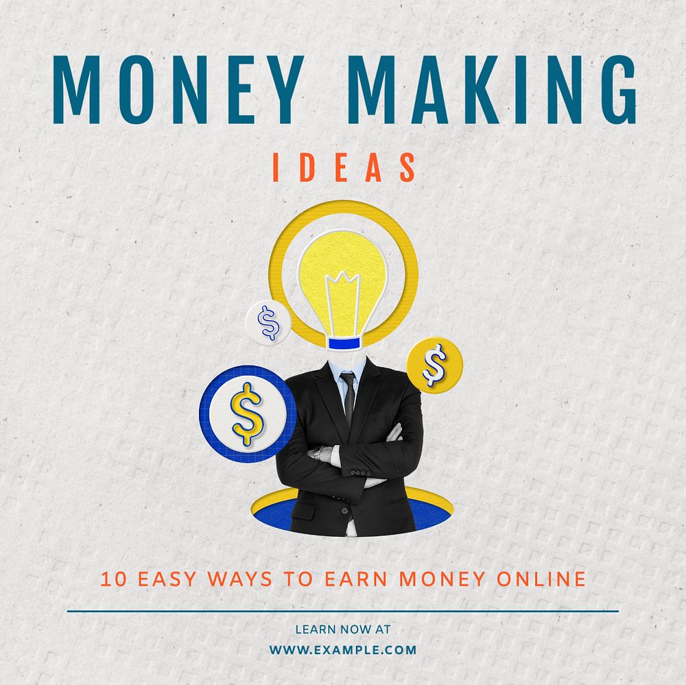 Money making ideas Instagram post template