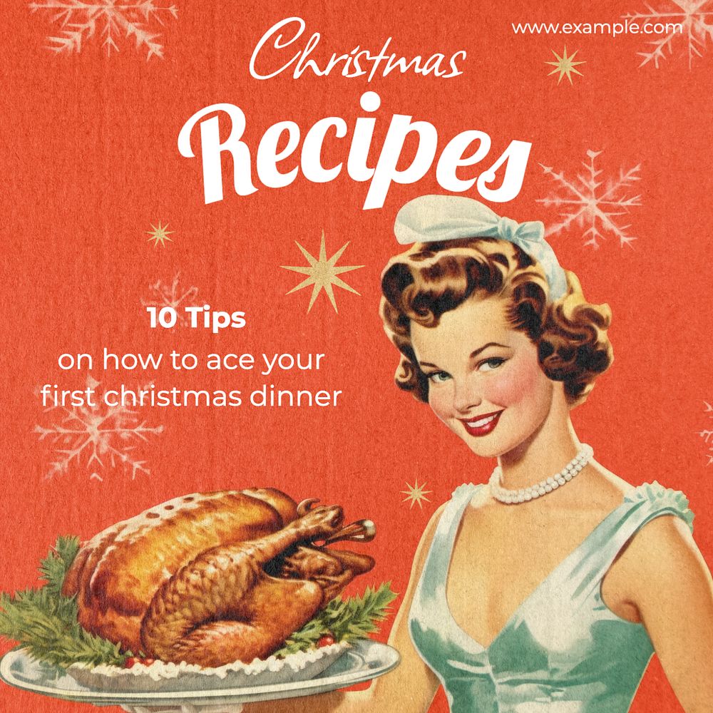 Christmas recipes Instagram post template