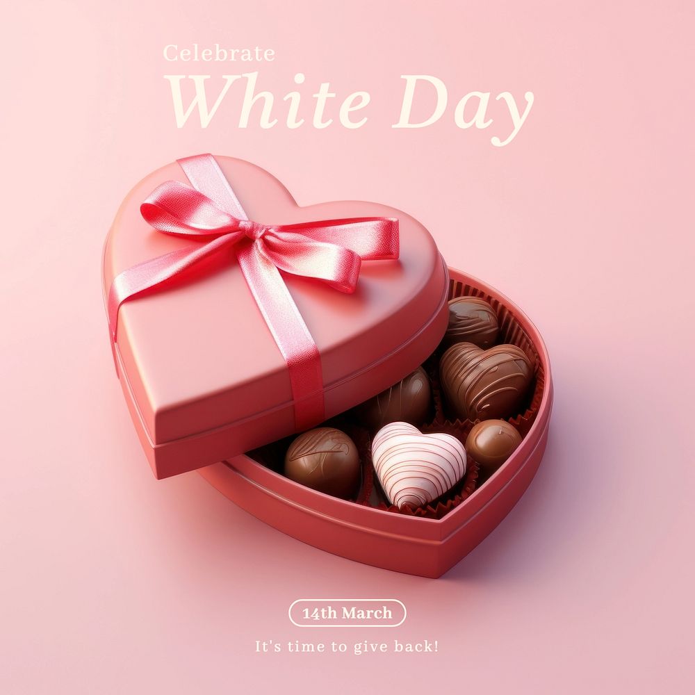 Celebrate white day Instagram post template