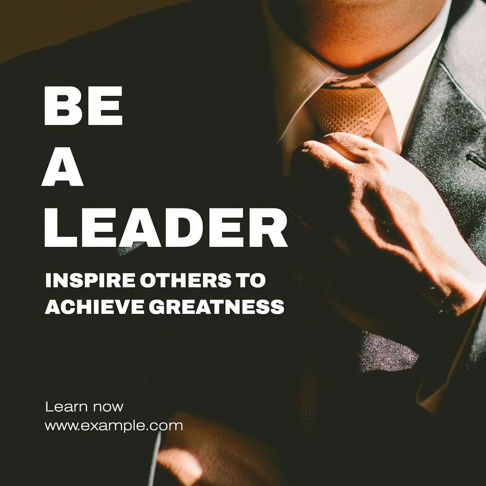 Be a leader Instagram post template