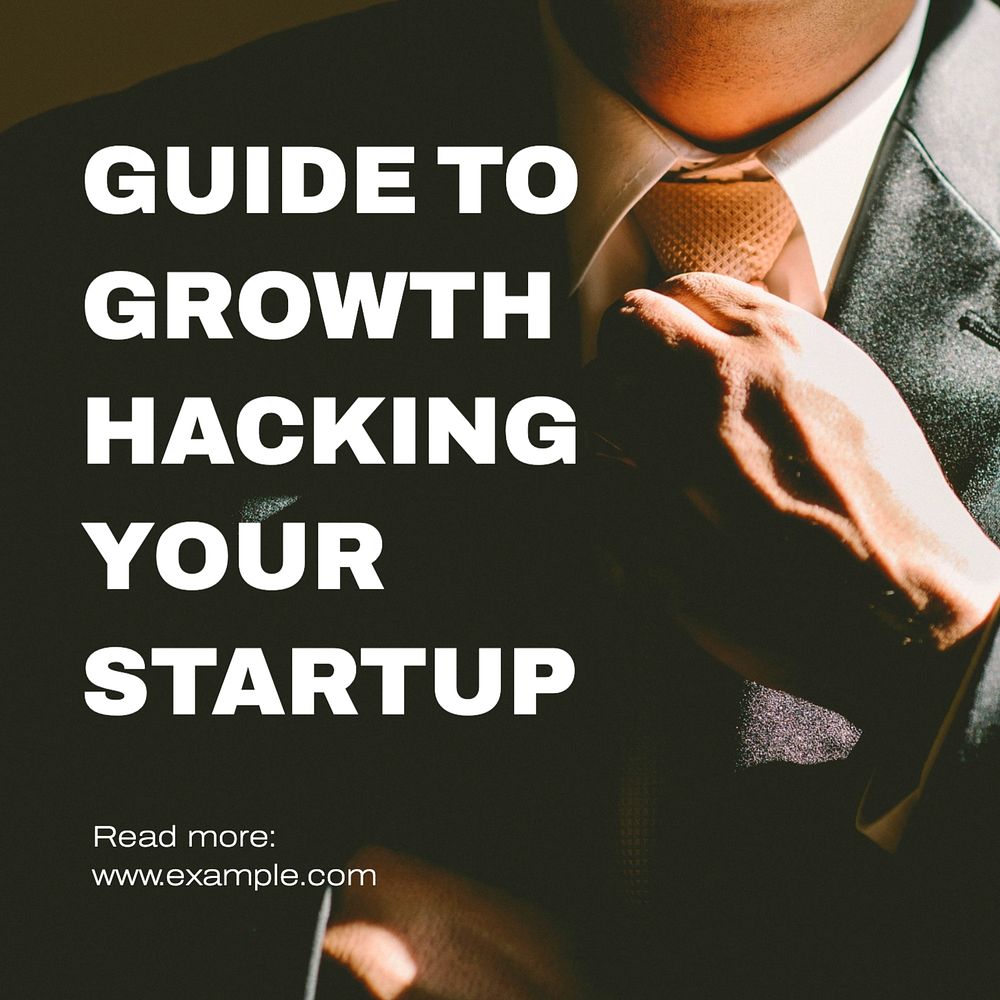 Startup growth hacking Instagram post template