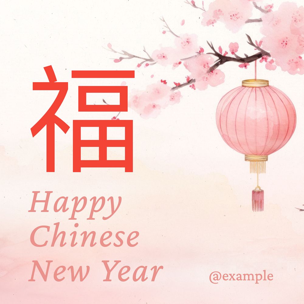 Chinese New Year Instagram post template