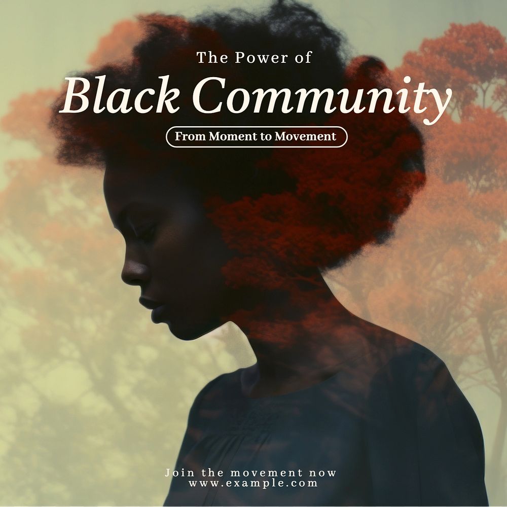 Black community movement Instagram post template