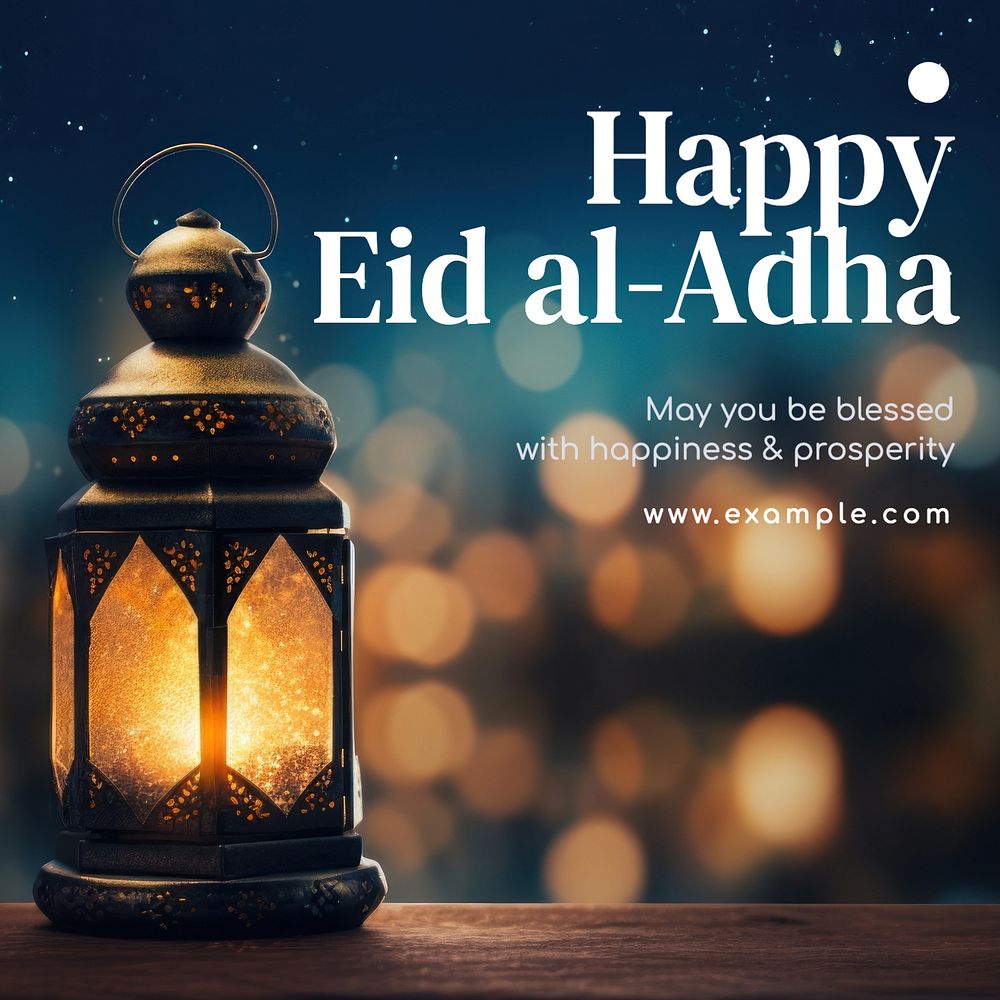 Happy Eid al-Adha Instagram post template