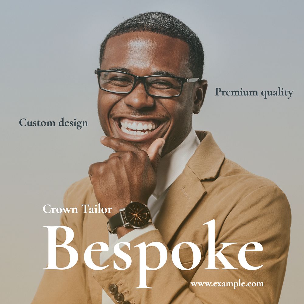 Bespoke clothes tailor Instagram post template