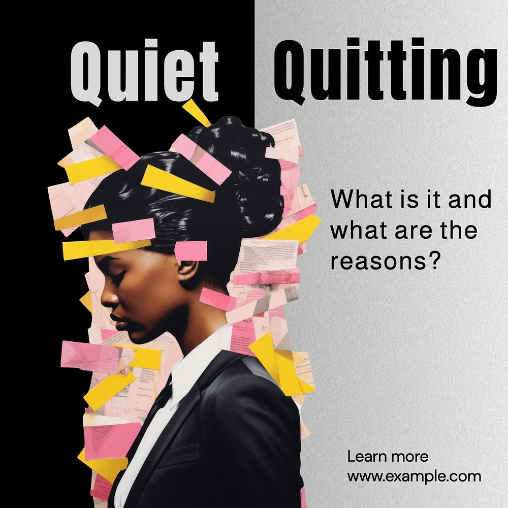 Quiet quitting Instagram post template