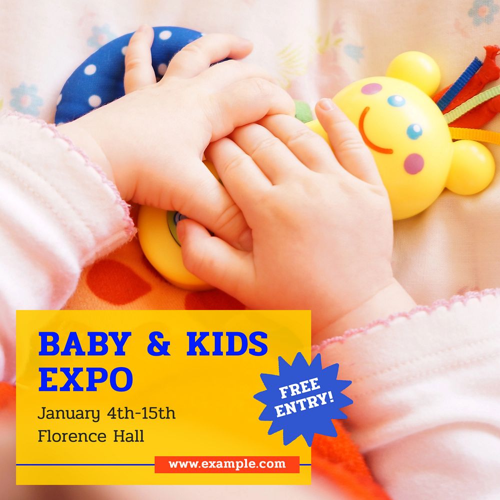 Baby & kids expo Instagram post template