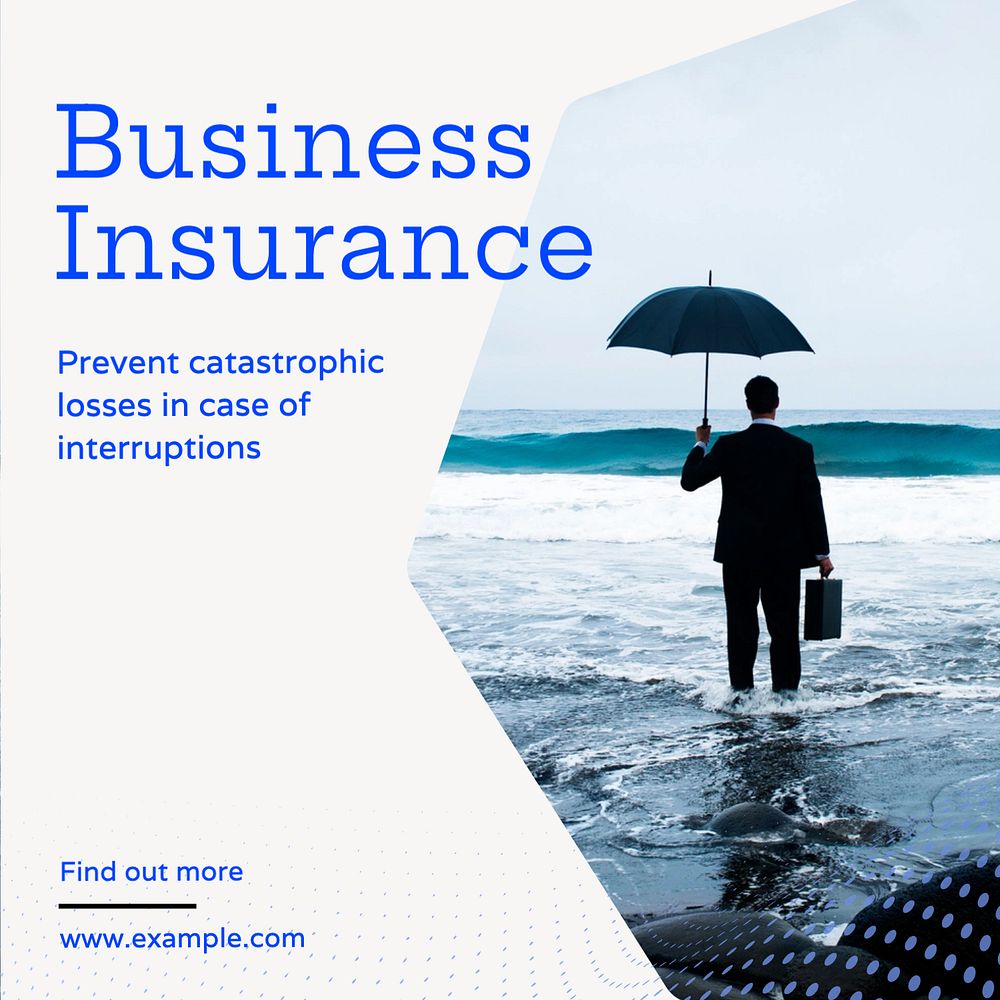 Business insurance Instagram post template