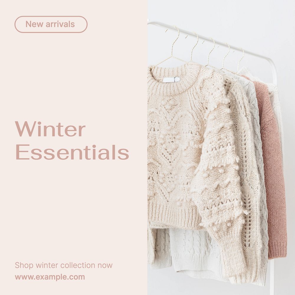 Winter collection Instagram post template