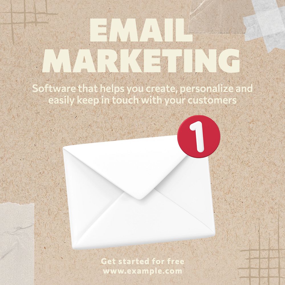 Email marketing software Instagram post template