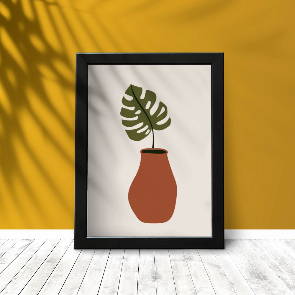 Photo frame mockup, blank design space