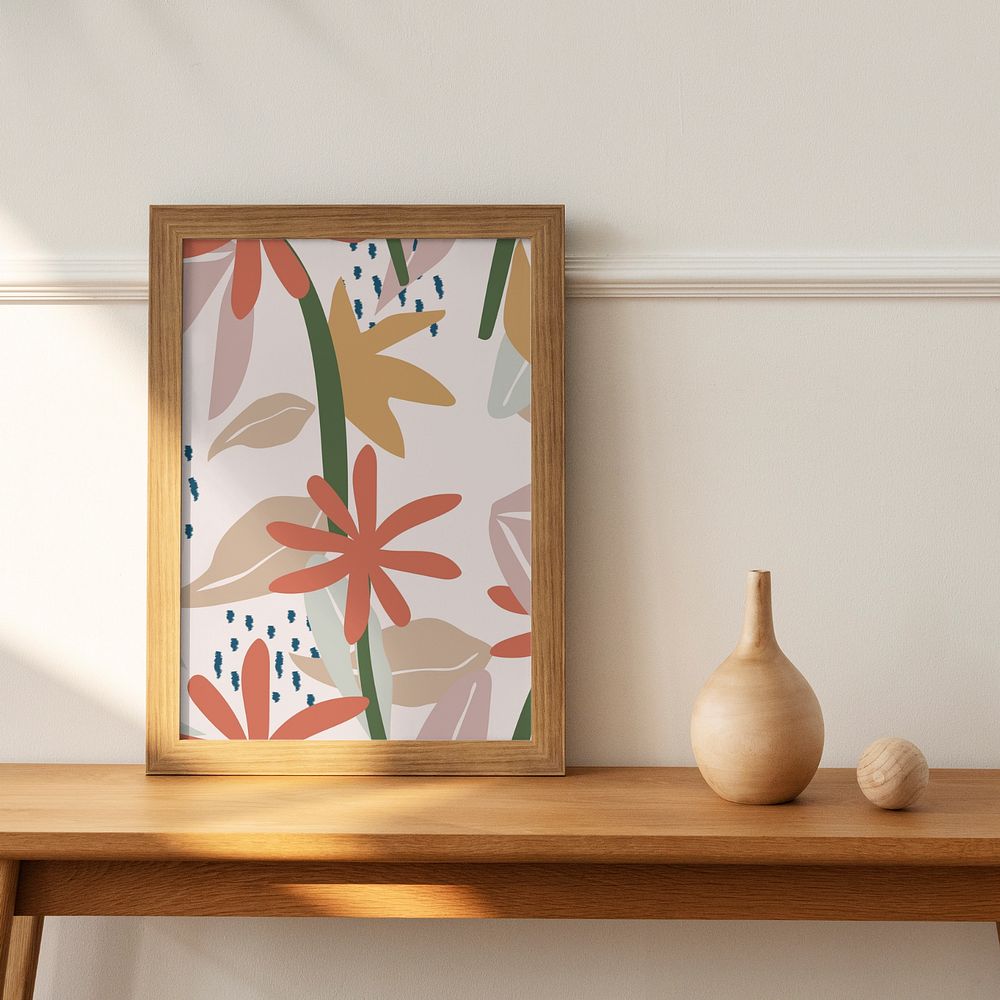 Picture frame mockup, realistic wall decoration