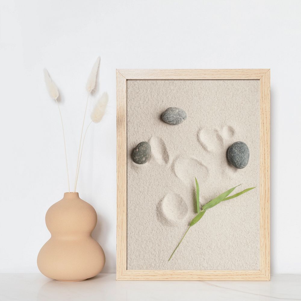Picture frame mockup, home decoration, aesthetic design 