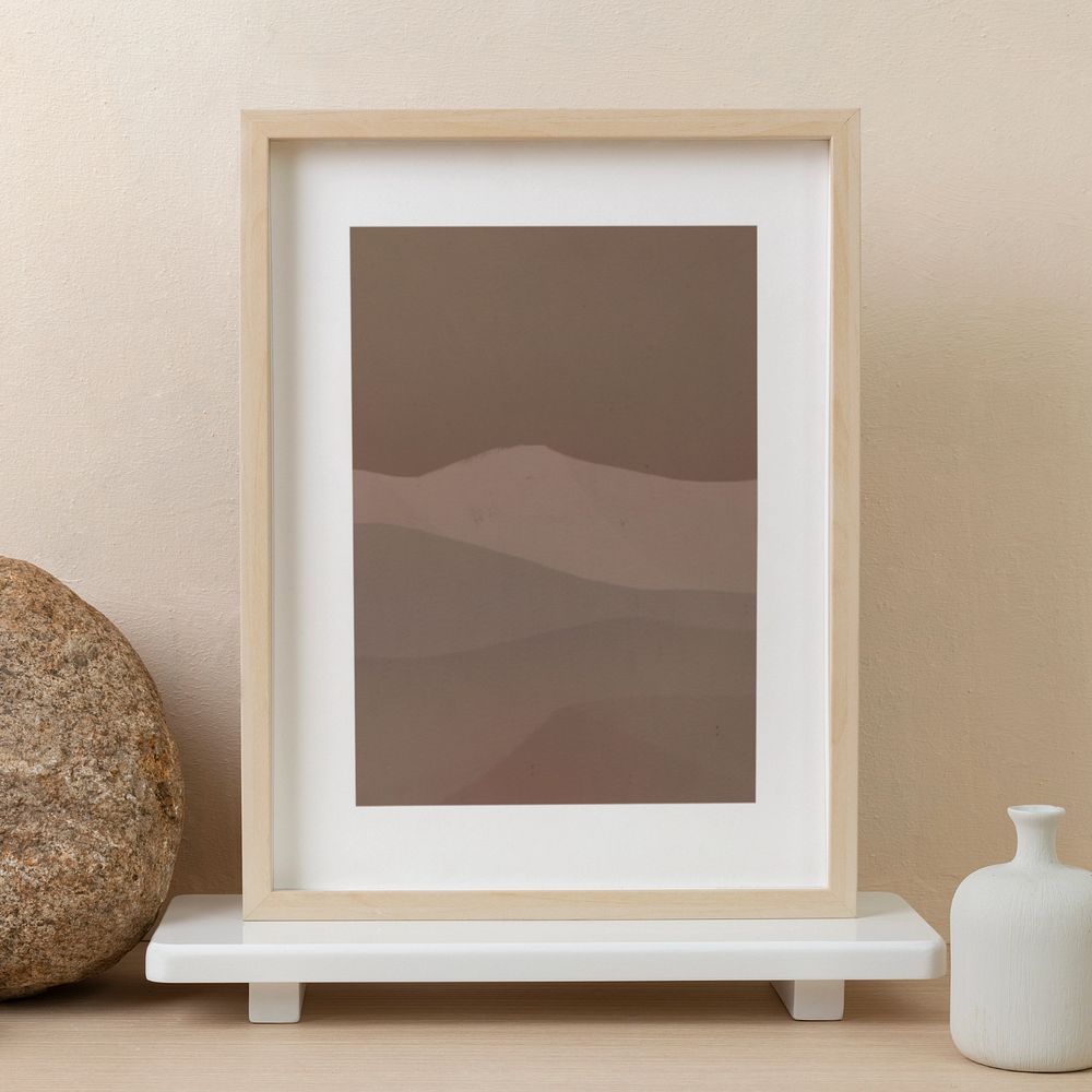 Photo frame mockup, aesthetic home decor